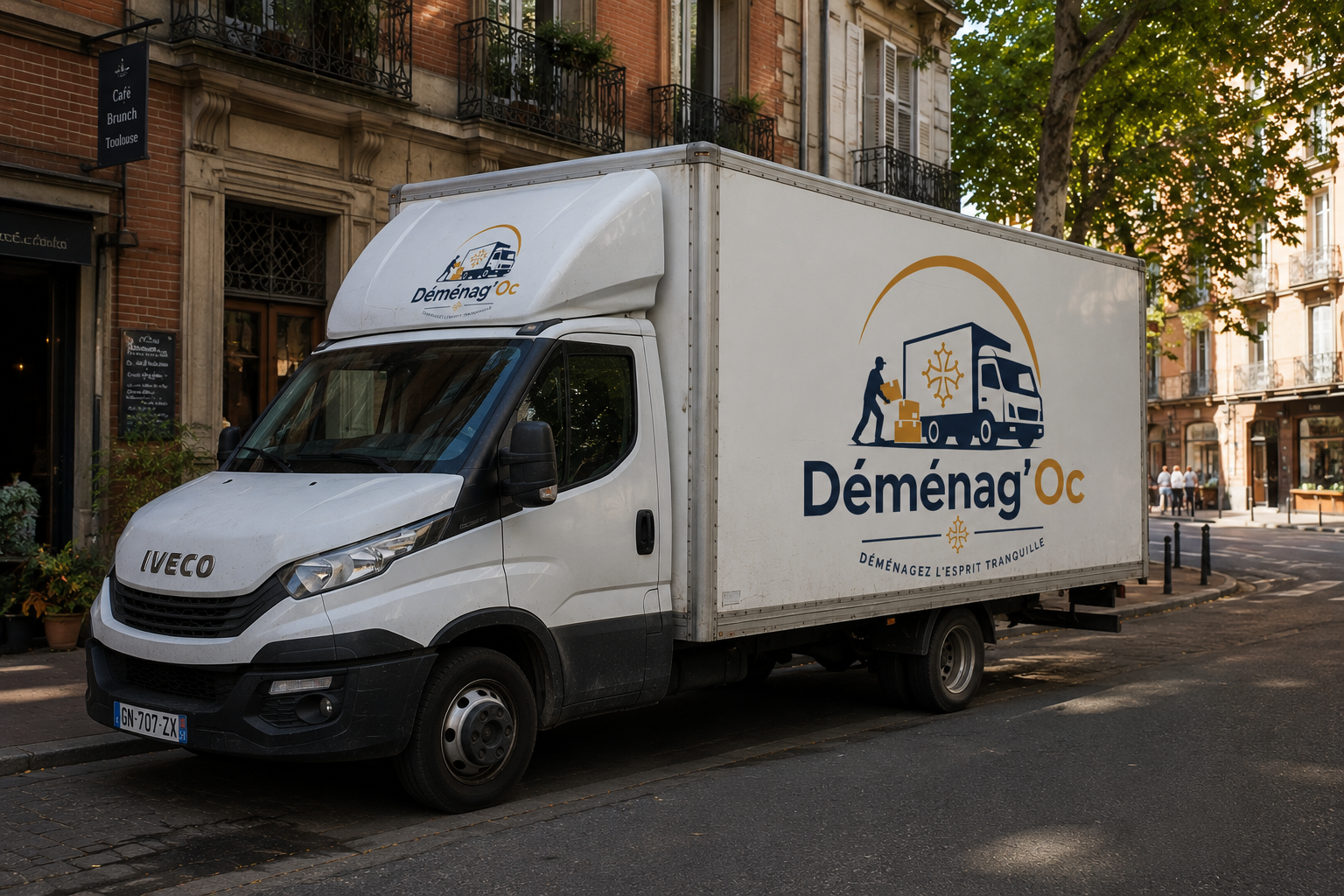 Camion Déménag'Oc prêt pour un déménagement longue distance en France et en Europe